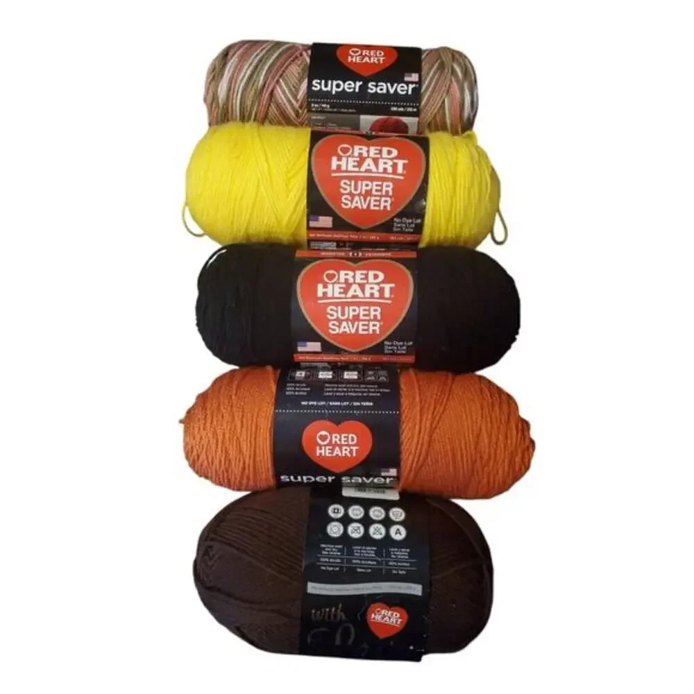Yarn Lot Skeins Remnants Red Heart Caron Lion‎ Mixed Colors Vintage